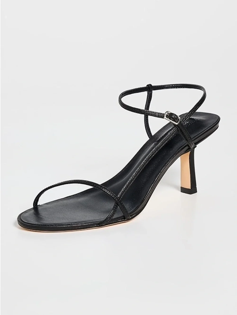 Tony Bianco 90s Minimalist Caprice Classic Black Kitten Heel Sandals
